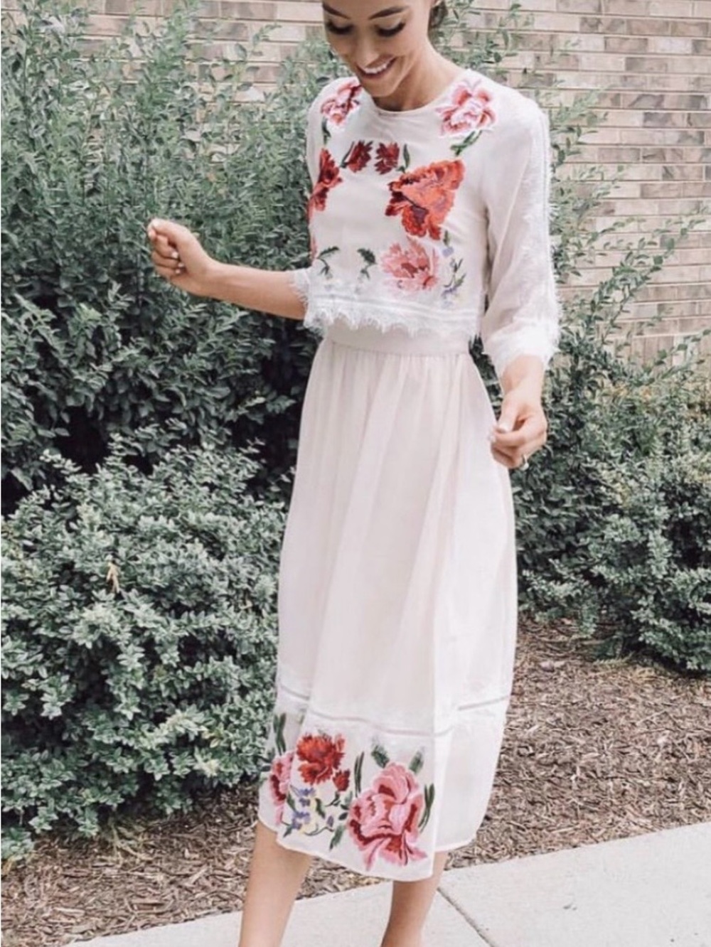 ASOS Embroidered Midi Dress